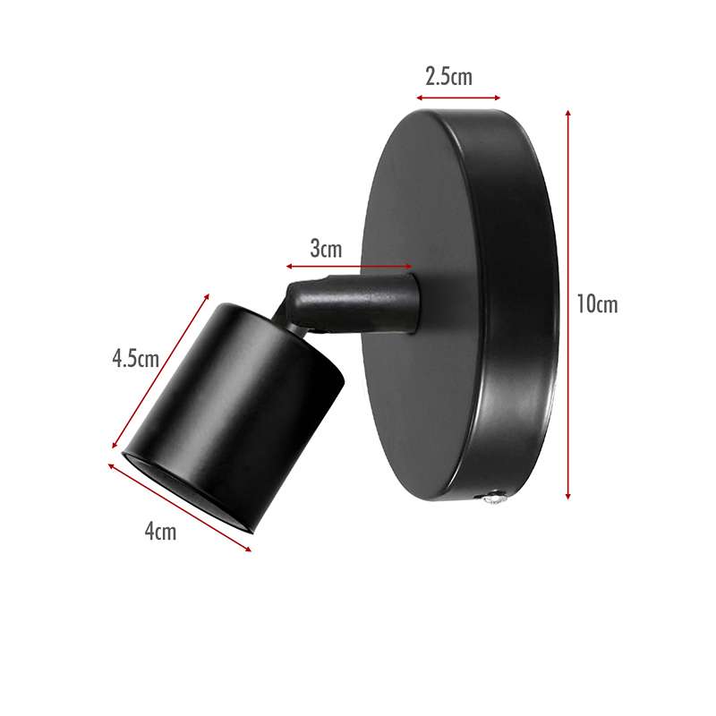 Adjustable E27 Wall Light Black Wall Sconce Lamp ~4737-4
