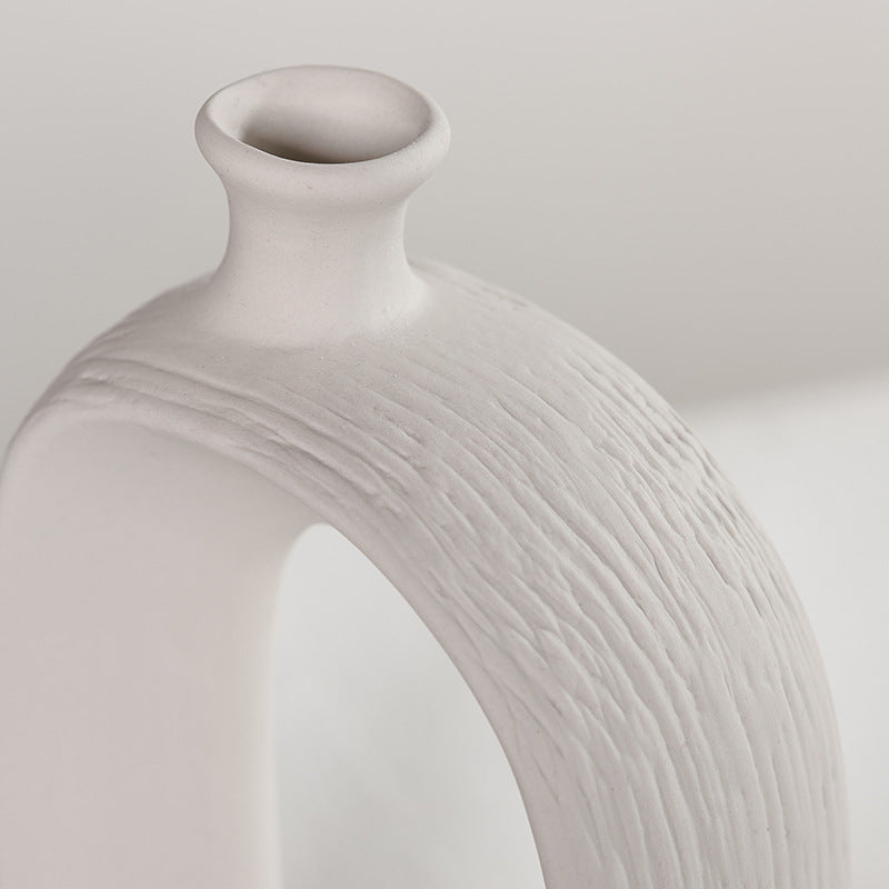 TerraWhiteFloral — Decorative Vase