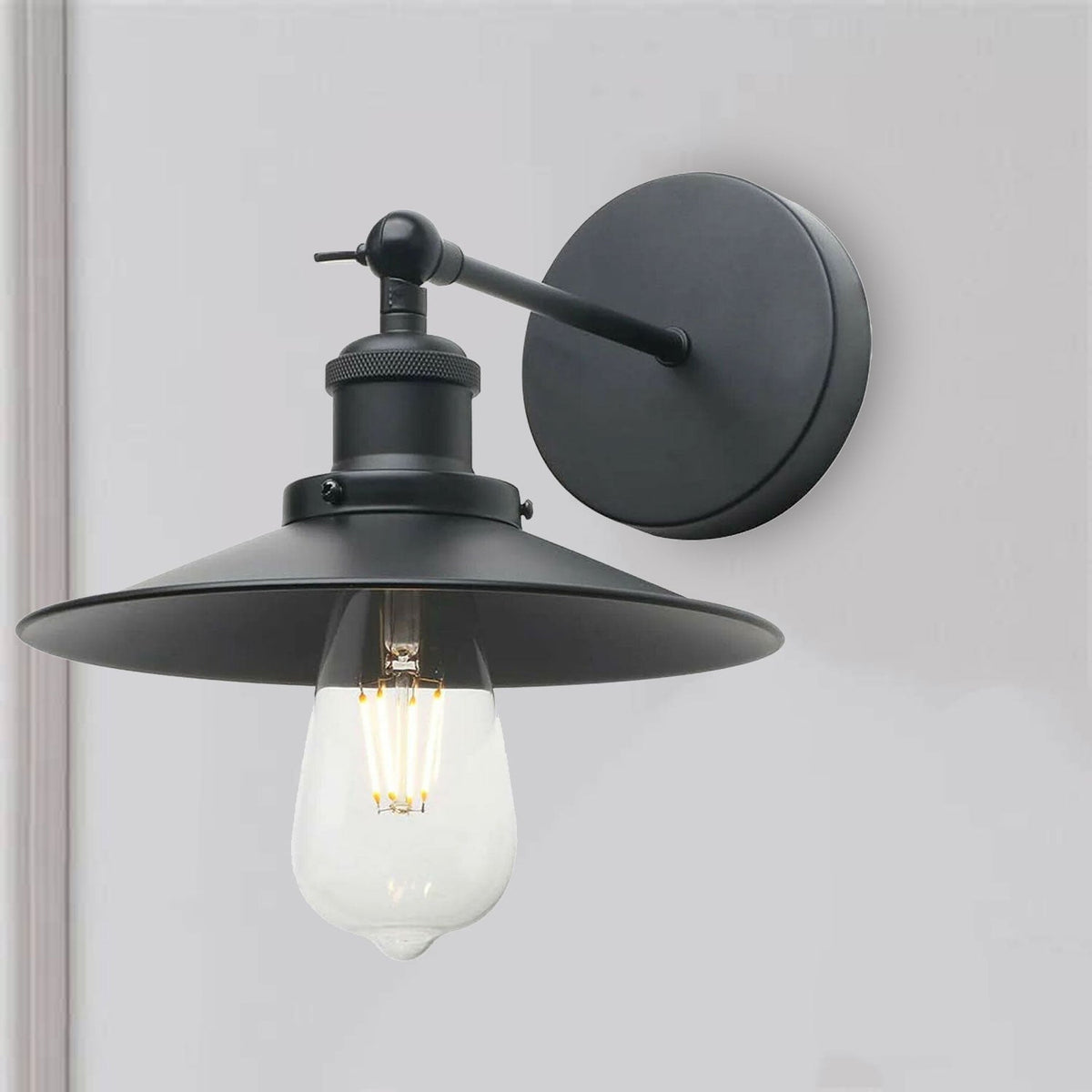 Black Finish Simple Flat Wall Light ~1503-1