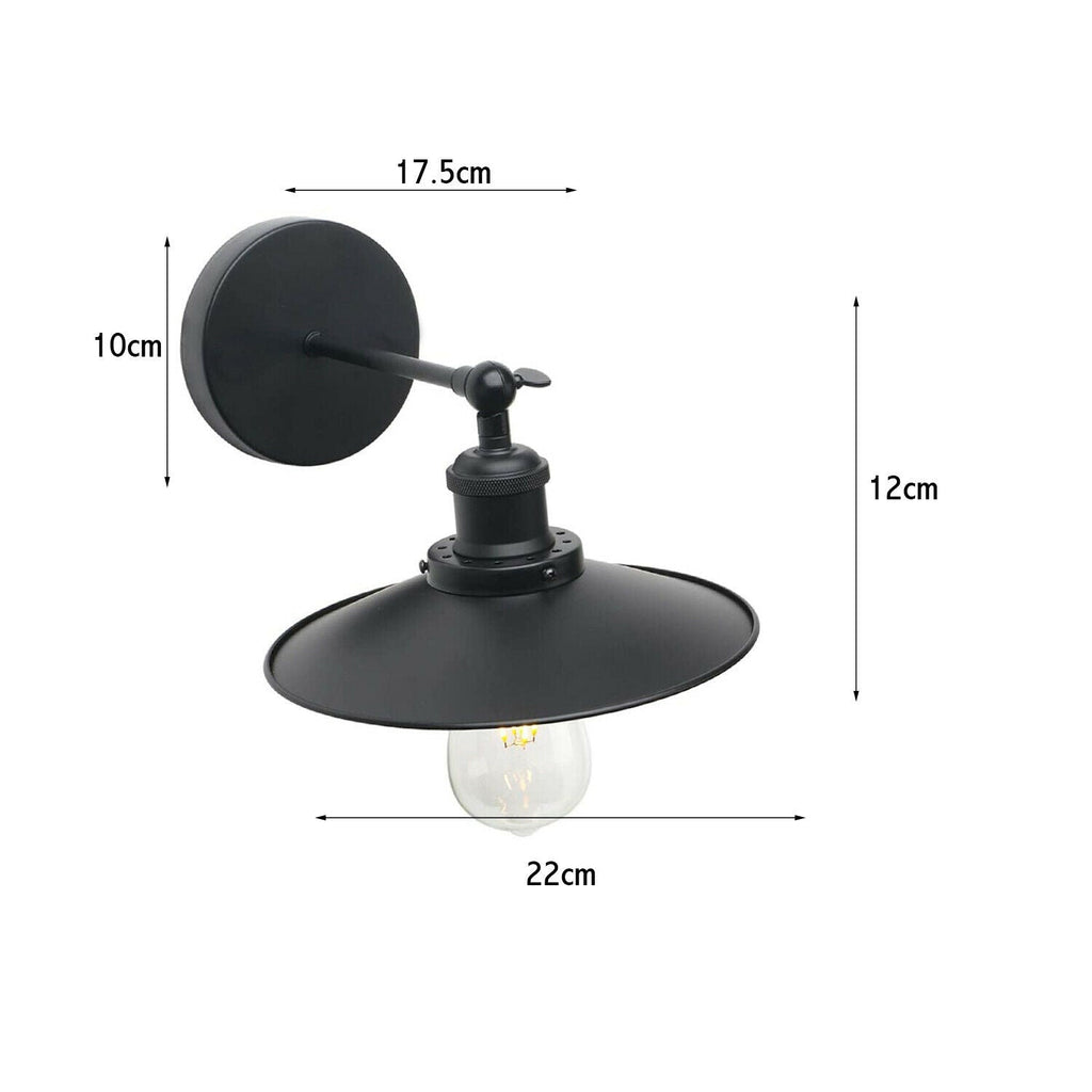 Black Finish Simple Flat Wall Light ~1503-2