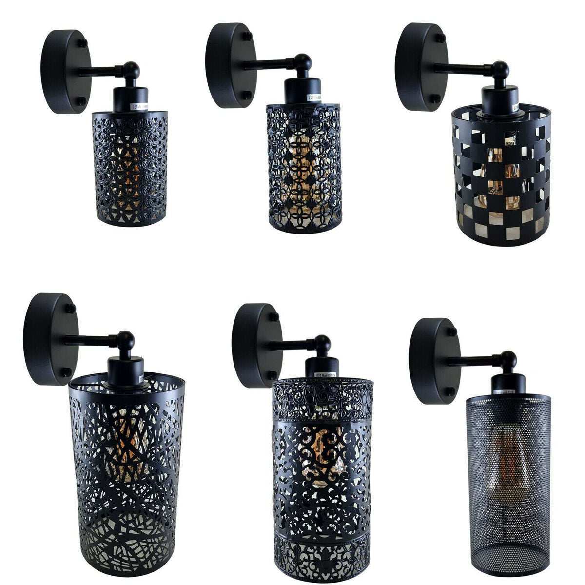 Black Modern Industrial Adjustable Arm Wall Light Fixtures~1237-1