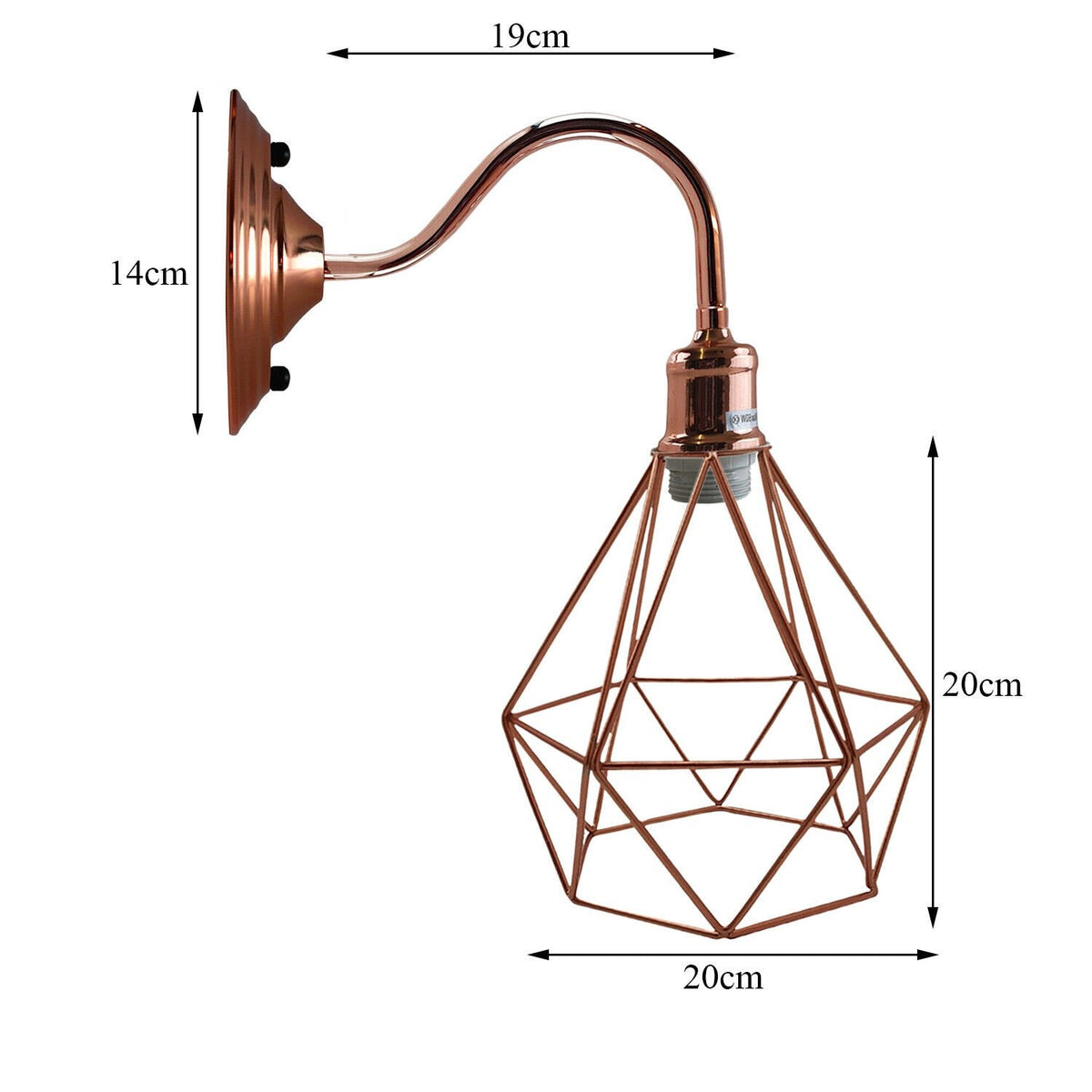 Modern Vintage Sconce Wall Light Cage Lamp Fitting Fixture ~5756-2