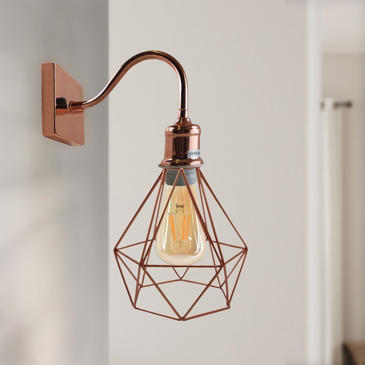 Modern Vintage Sconce Wall Light Cage Lamp Fitting Fixture ~5756-4