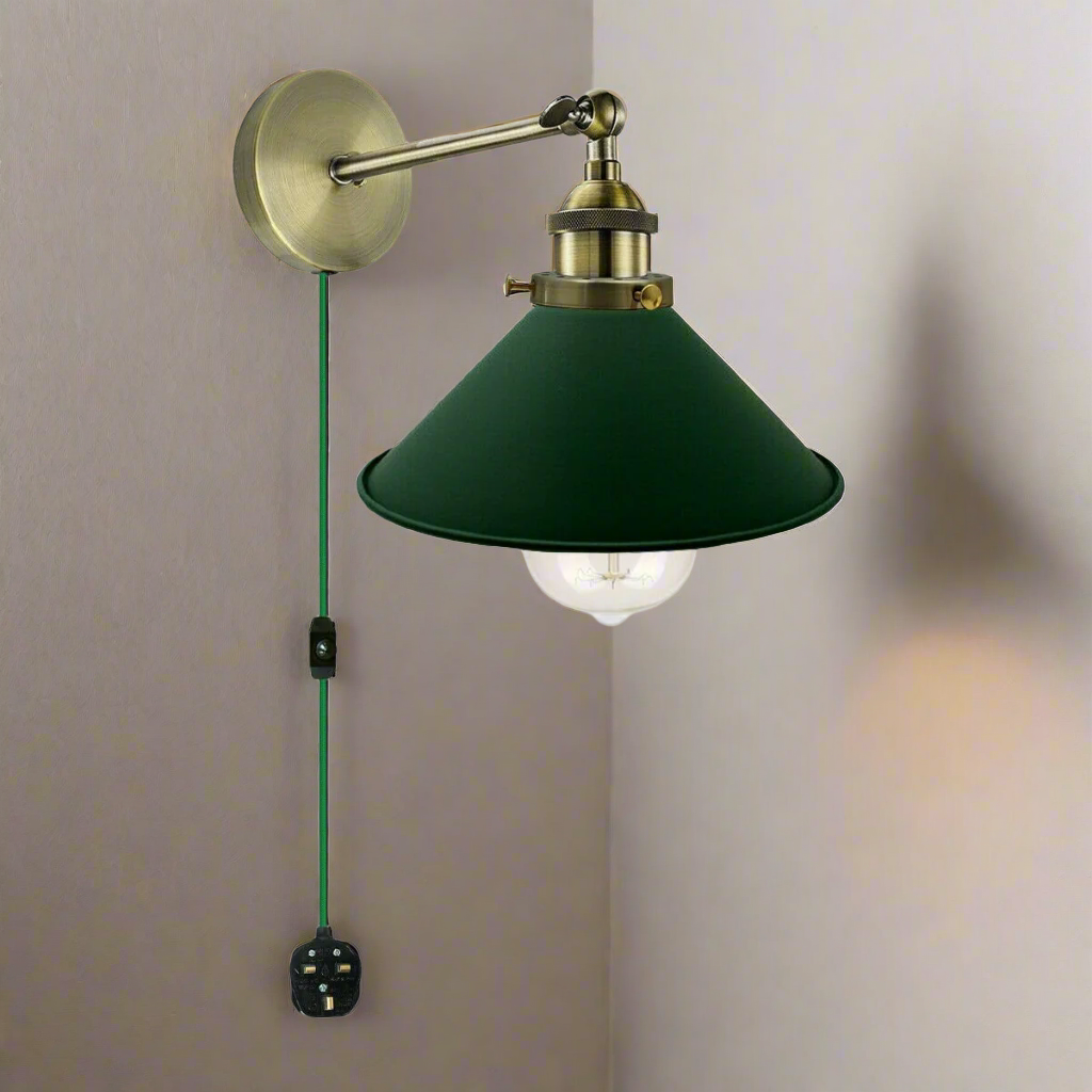Plug In Wall Fitting 4M Table Bedside Lamps ~5802-3
