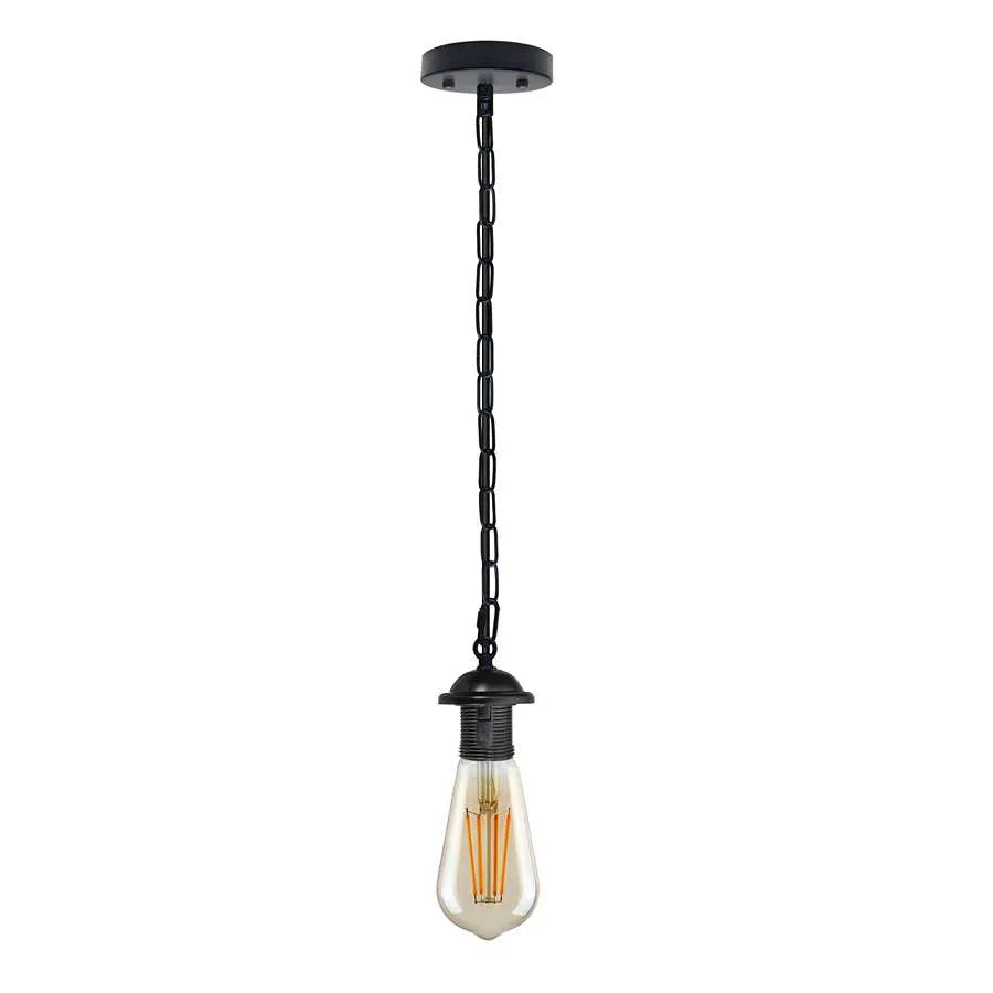 Industrial E27 Pendant Kit Metal Lamp Holder Adjustable Chain Suspension~ 5128