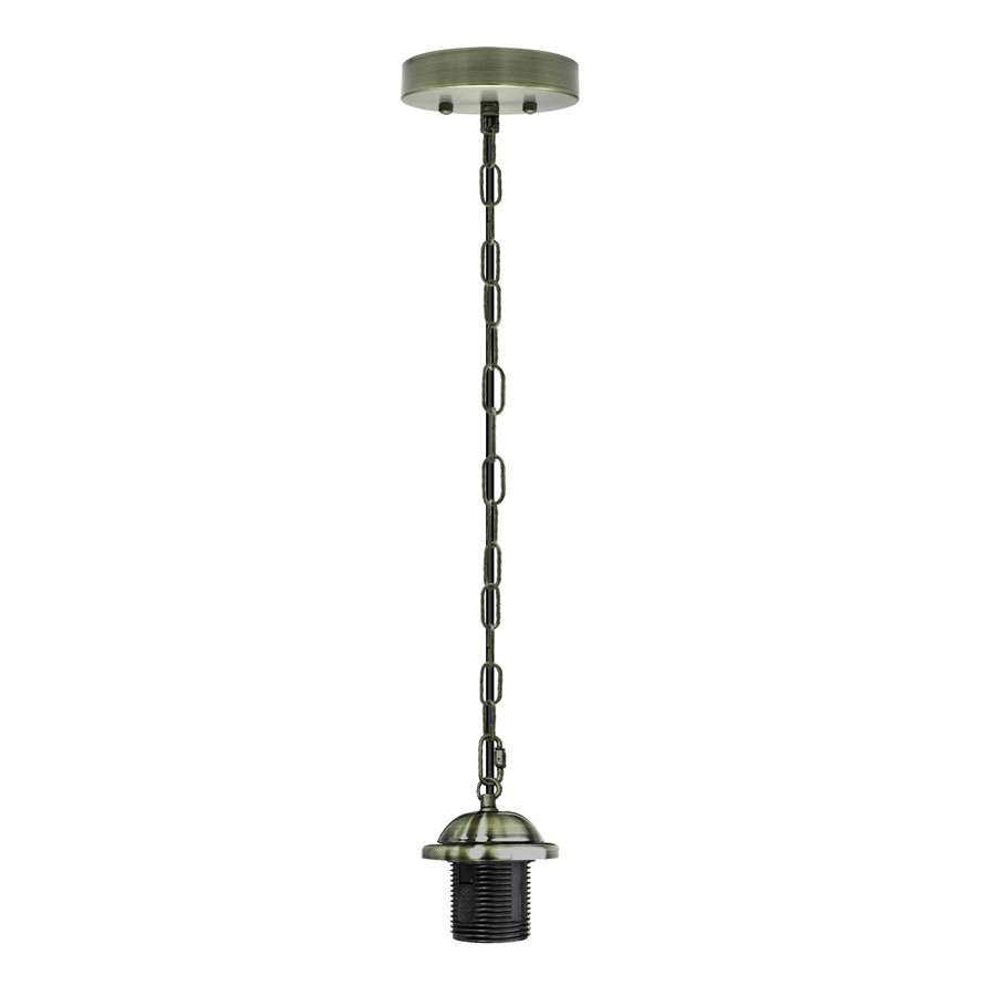 Industrial E27 Pendant Kit Metal Lamp Holder Adjustable Chain Suspension~ 5128