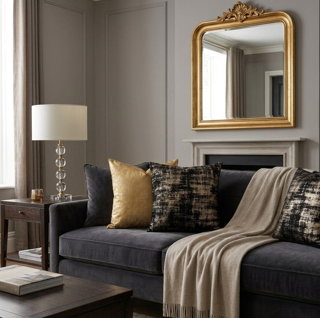 Luxury Gold Metallic Textured Velvet Cushion Cover-0