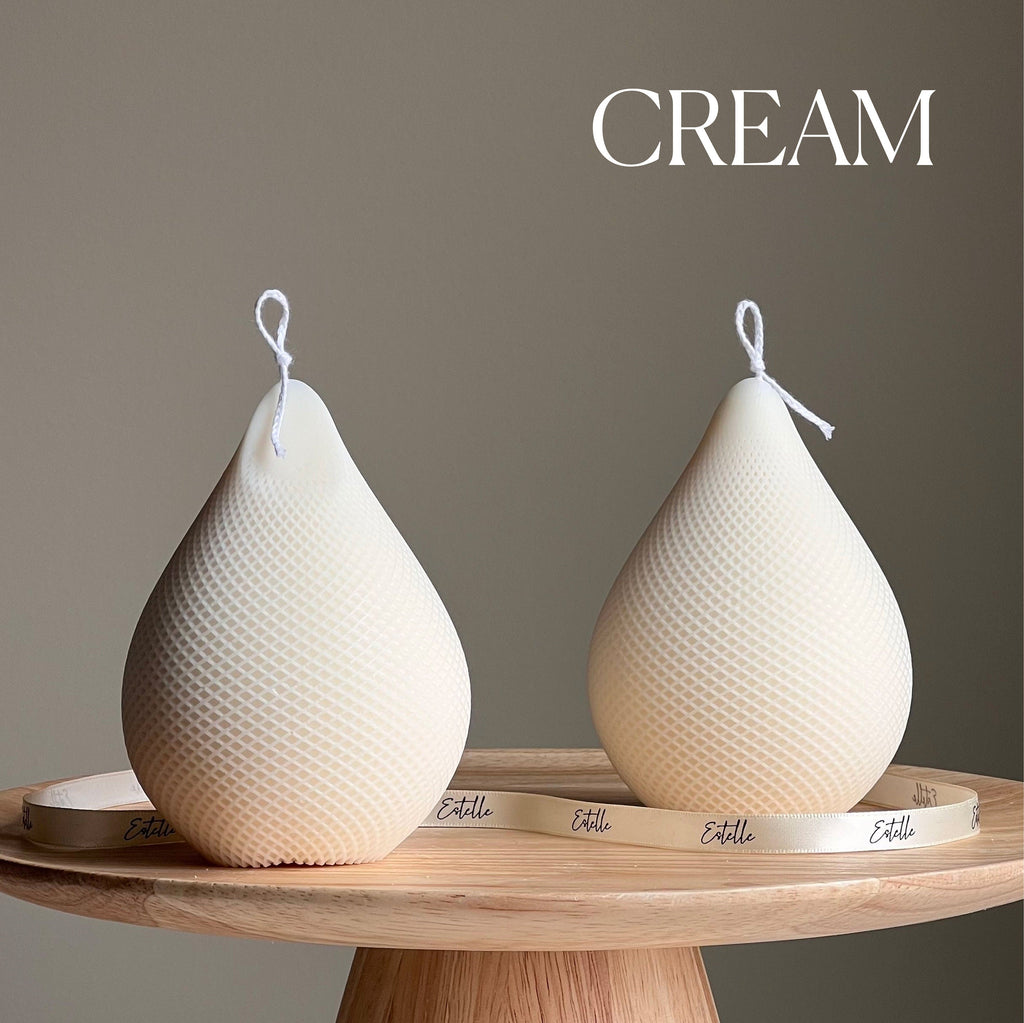 Handmade Water Drop Soy Candle | Decorative Pillar Candle-2