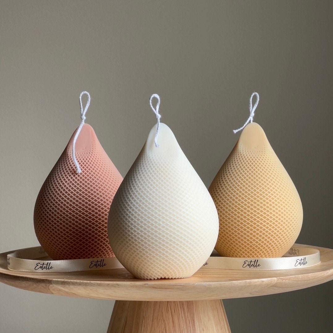 Handmade Water Drop Soy Candle | Decorative Pillar Candle-0
