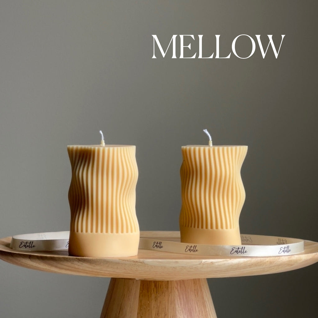 Handmade Ribbed Soy Candle | Wave Column, Decor-3
