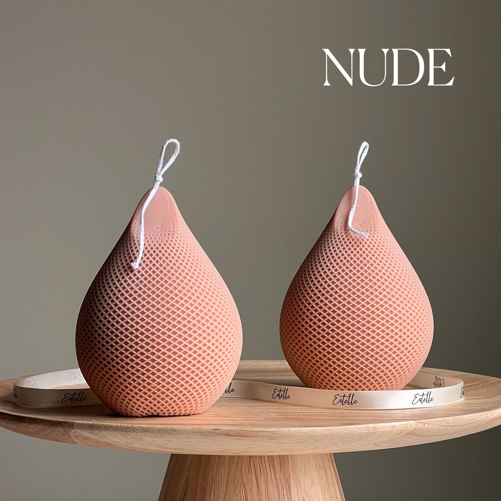 Handmade Water Drop Soy Candle | Decorative Pillar Candle-1