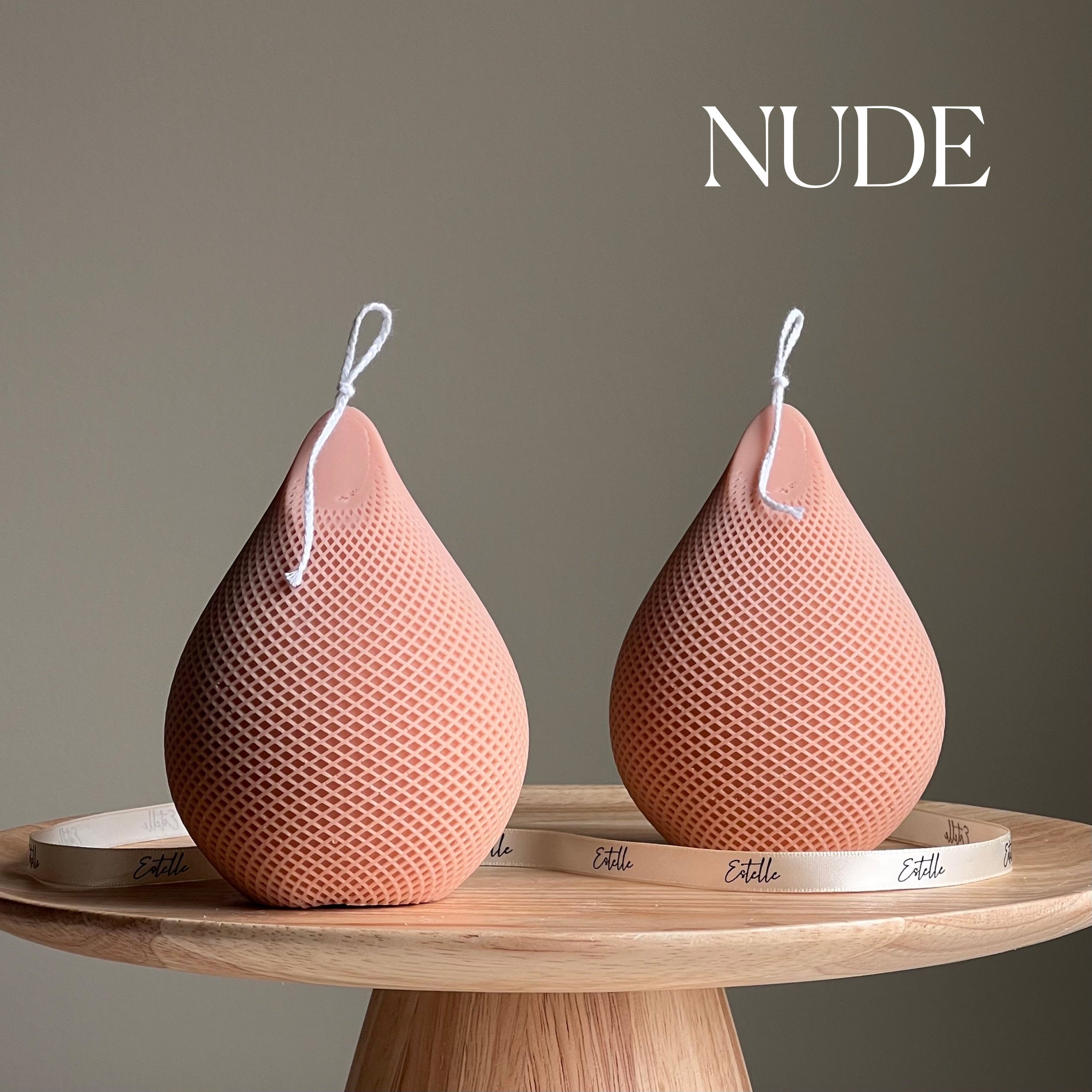Handmade Water Drop Soy Candle | Decorative Pillar Candle-1