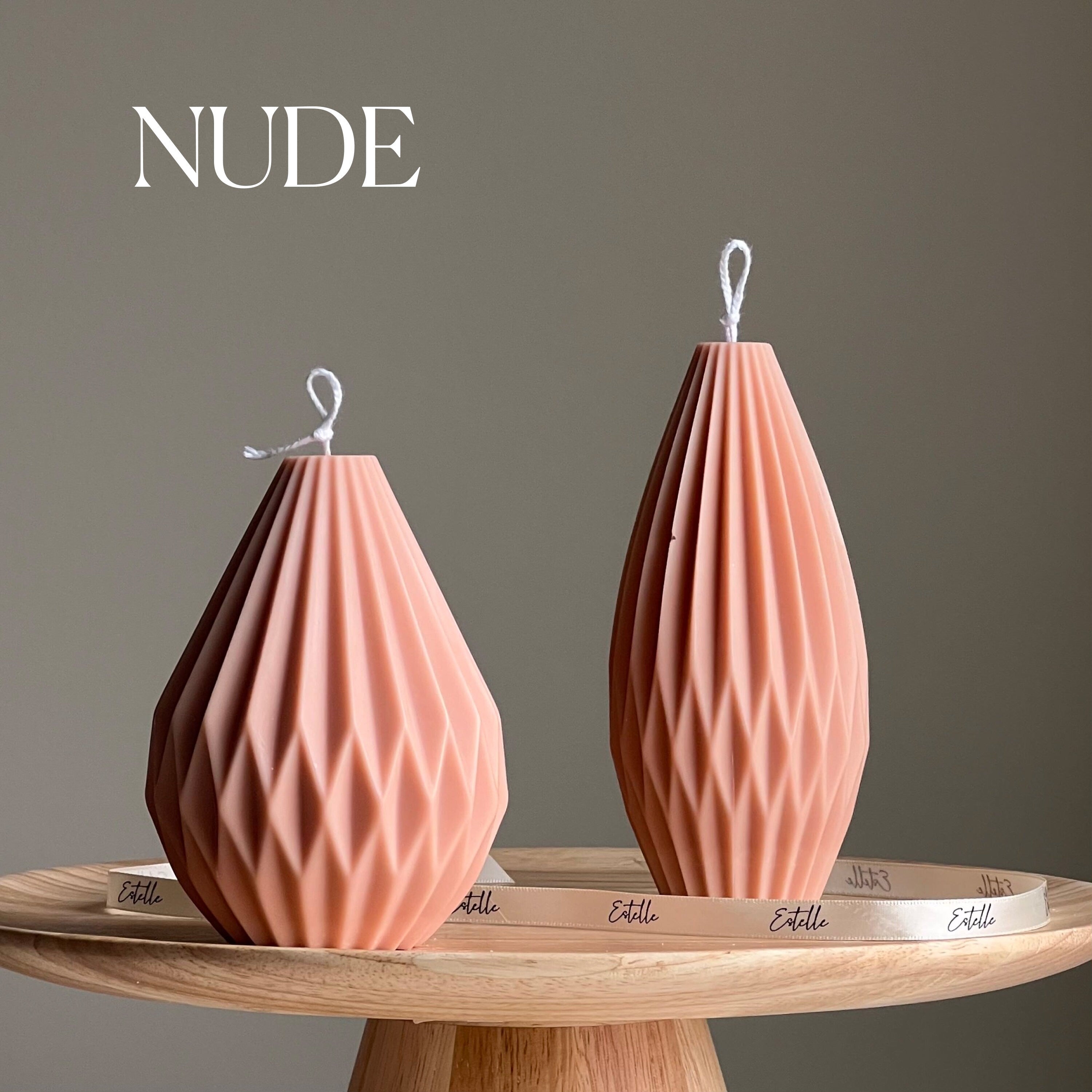 Origami Lantern Candle: Sculptural Soy Wax Candle, Minimalist Decor-1