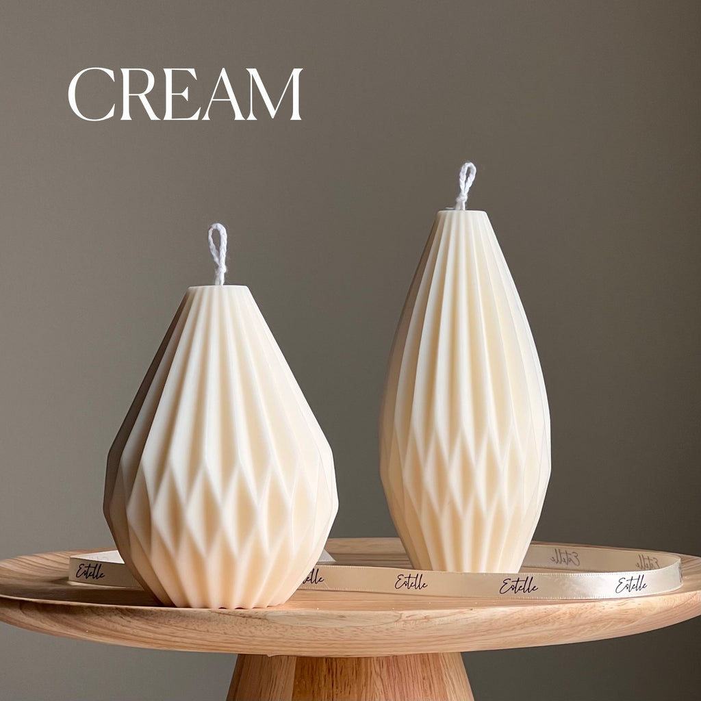 Origami Lantern Candle: Sculptural Soy Wax Candle, Minimalist Decor-2