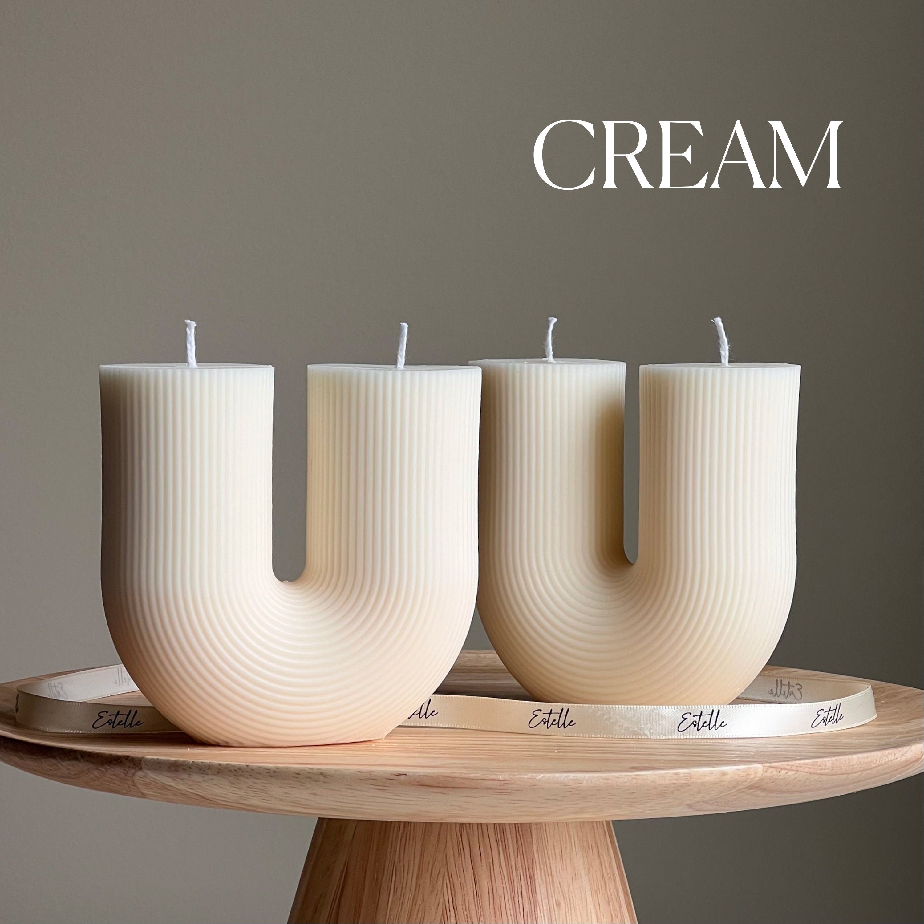 Handmade Ribbed U-Shaped Soy Candle | Home Decor-2