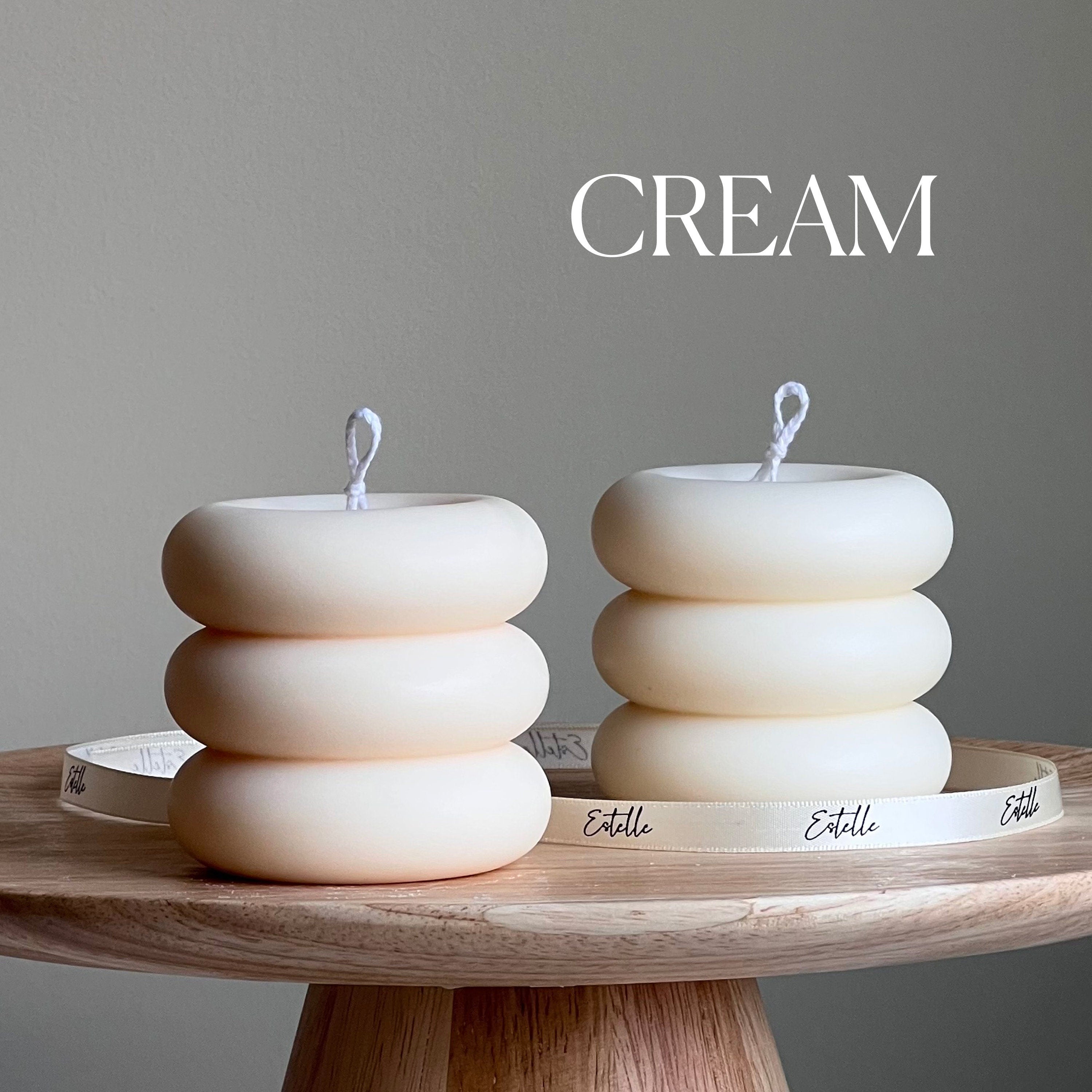 Round Soy Wax Pillar Candle | Unscented Decorative Candle-2