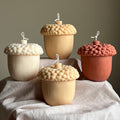 Large Autumn Acorn Soy Wax Candle | Sculptural Fall Decor-0