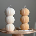 Handmade Ribbed Ball Soy Wax Candle | Home Decor-0