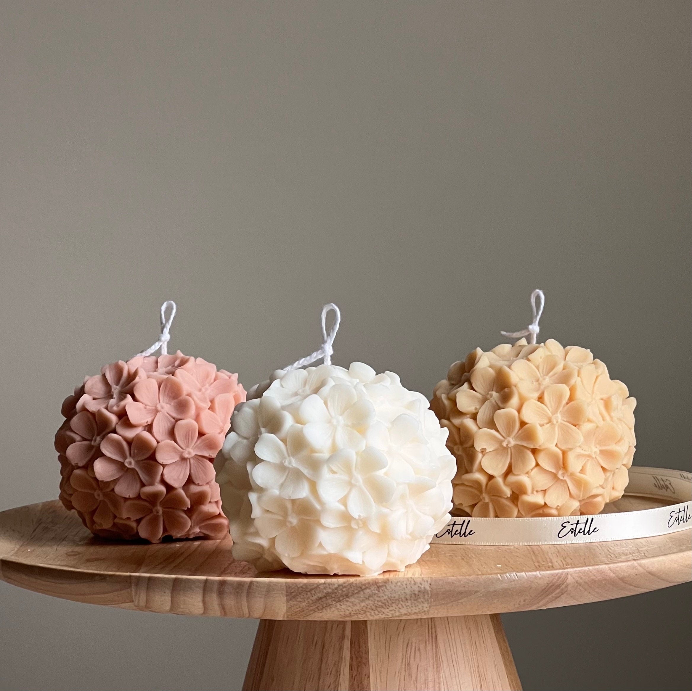 Handmade Hydrangea Soy Wax Candle | Floral Home Decor-0
