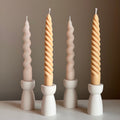 Handmade Jesmonite Hourglass Candlestick Holder: Minimalist Wedding Decor-0