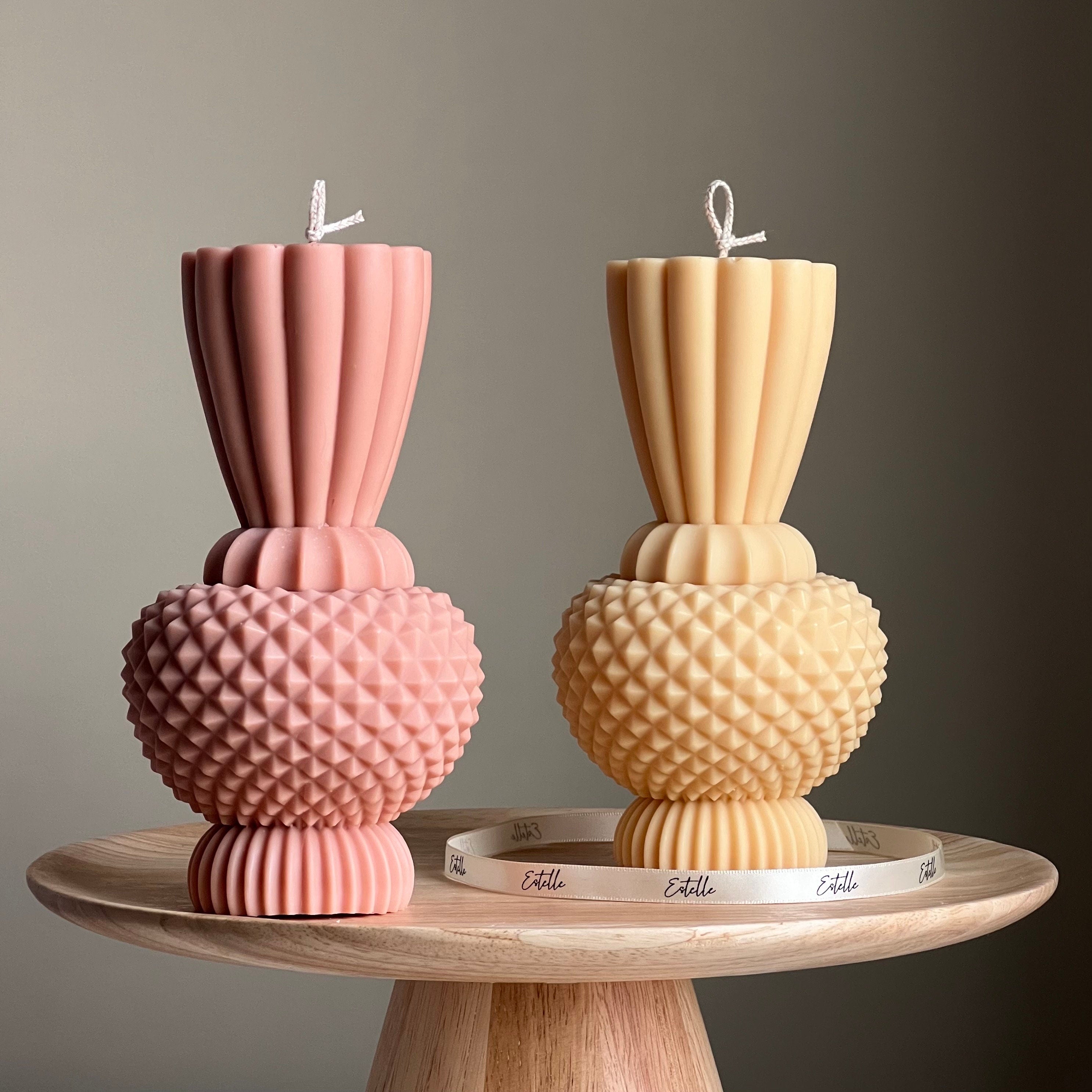 Handmade Diamond Vase Candle | Boho Home Decor-0