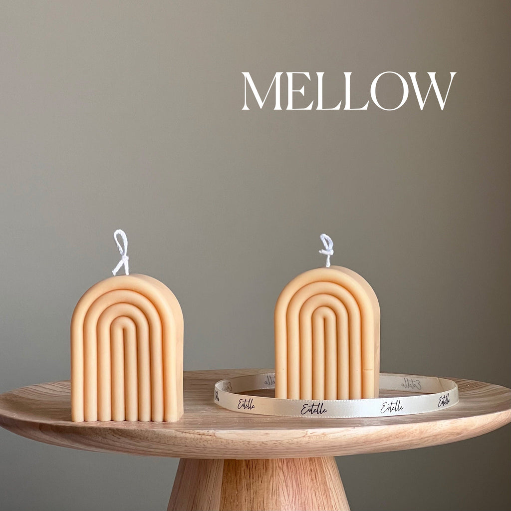 Hand Poured Soy Wax Rainbow Candle: Sculptural Home Decor-3