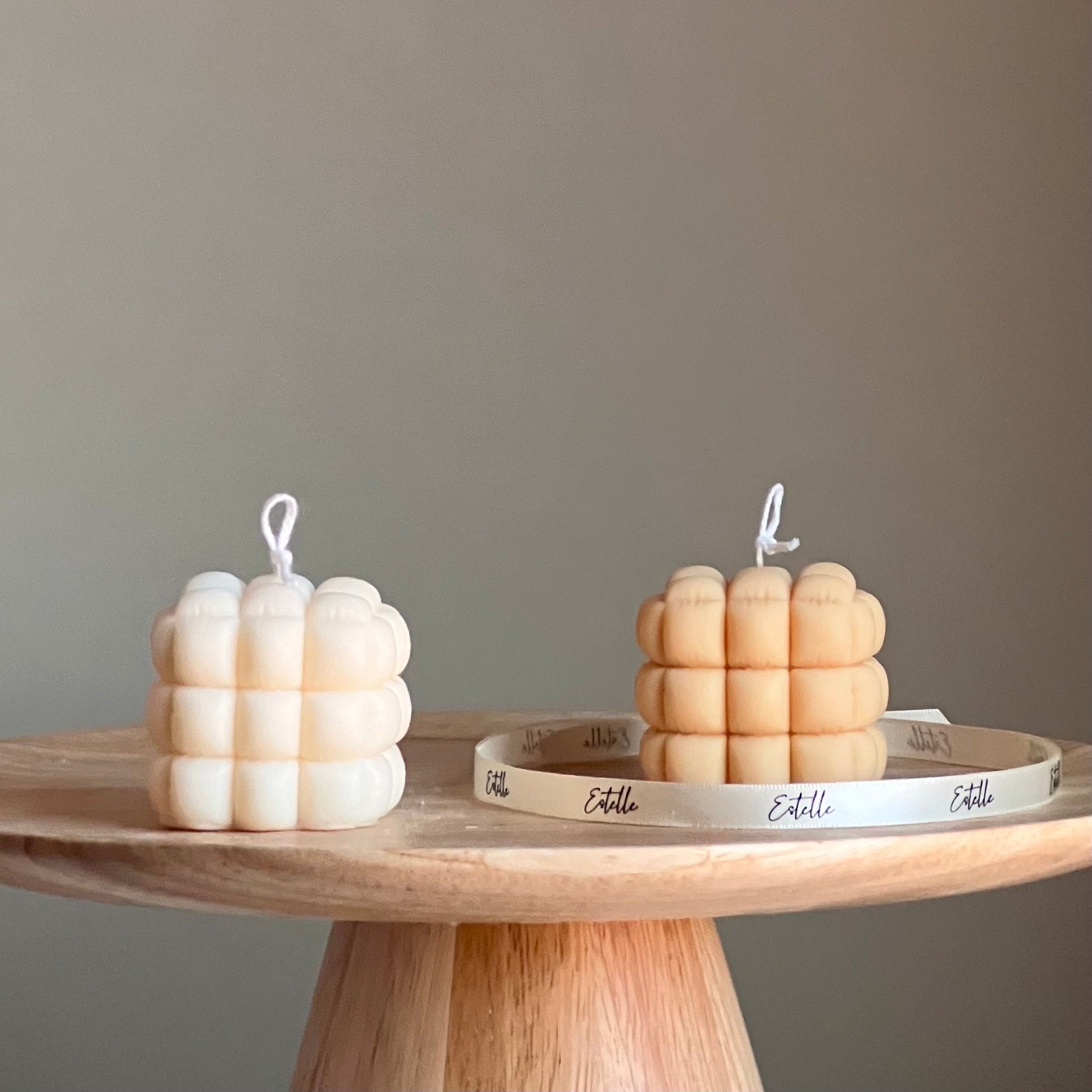 Cube Candle: Handmade Soy Pillar Candle, Home Decor-0