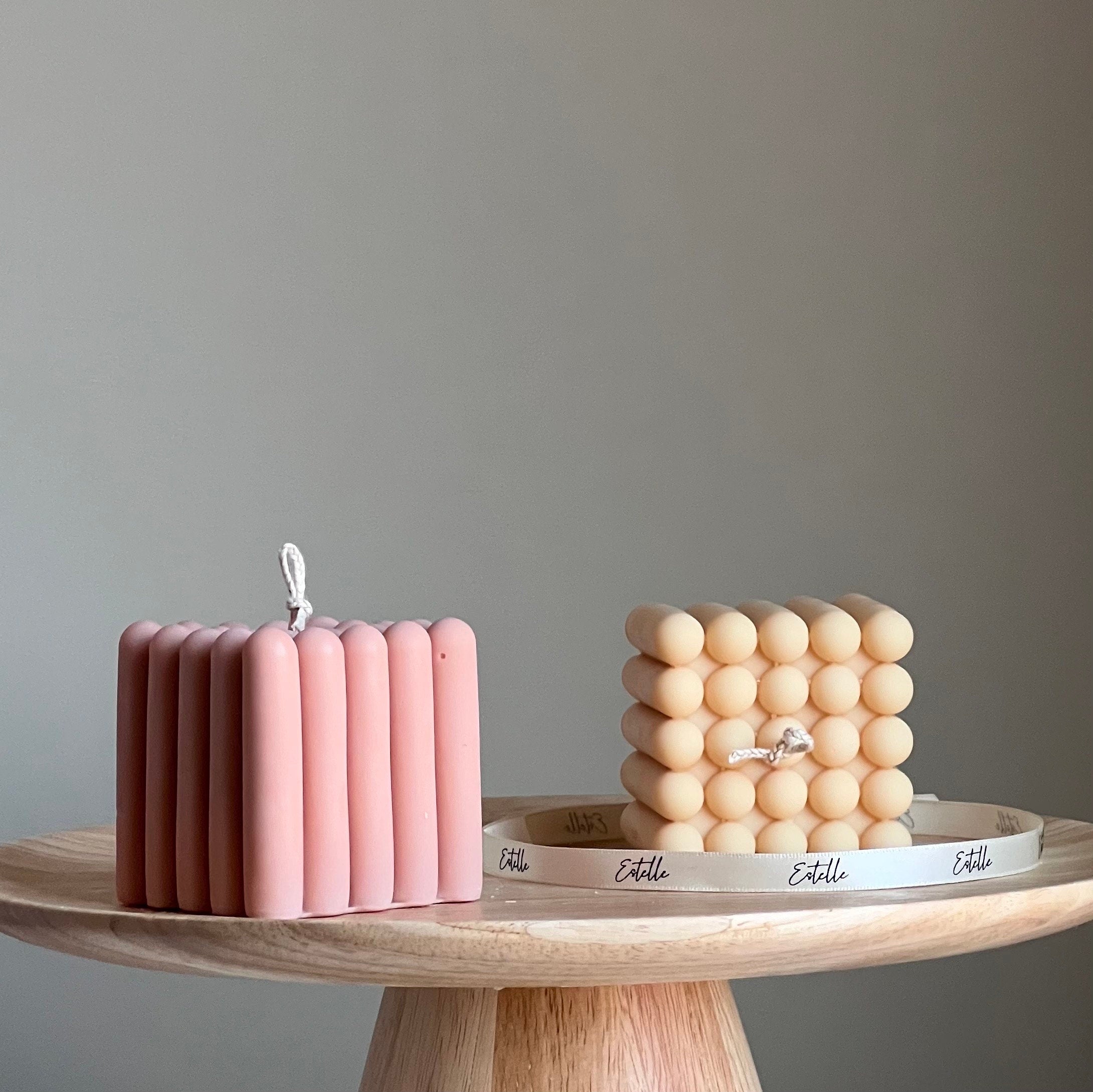 Handmade Cube Soy Candle | Unique Decorative Pillar Candle-0