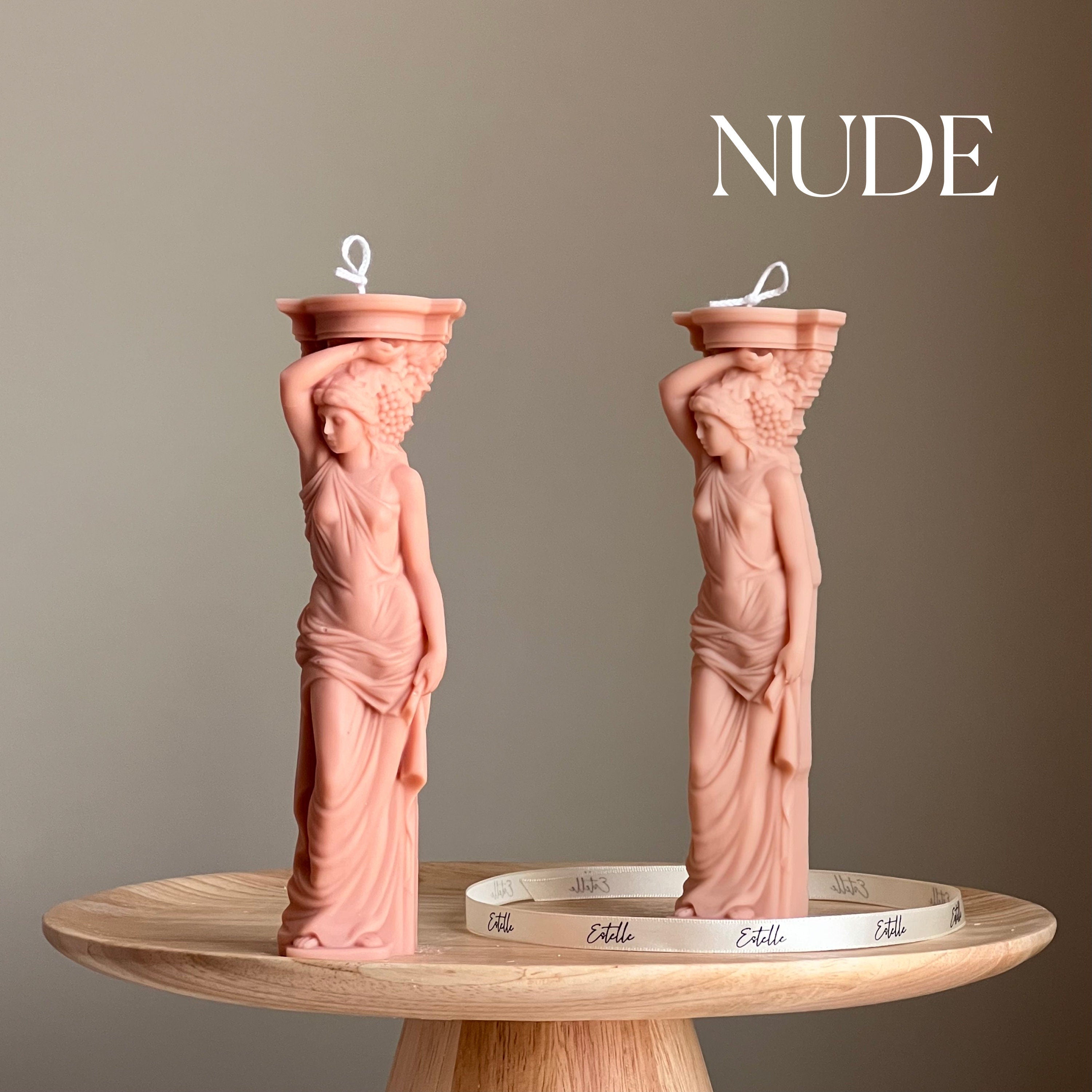 Caryatid Soy Candle: Greek Column Woman Statue Candle-2