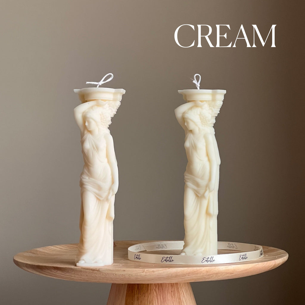 Caryatid Soy Candle: Greek Column Woman Statue Candle-3
