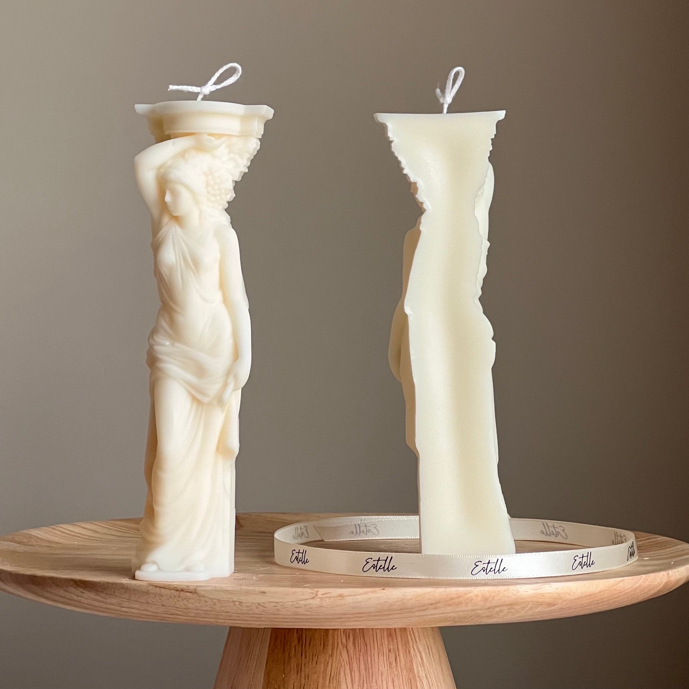 Caryatid Soy Candle: Greek Column Woman Statue Candle-1