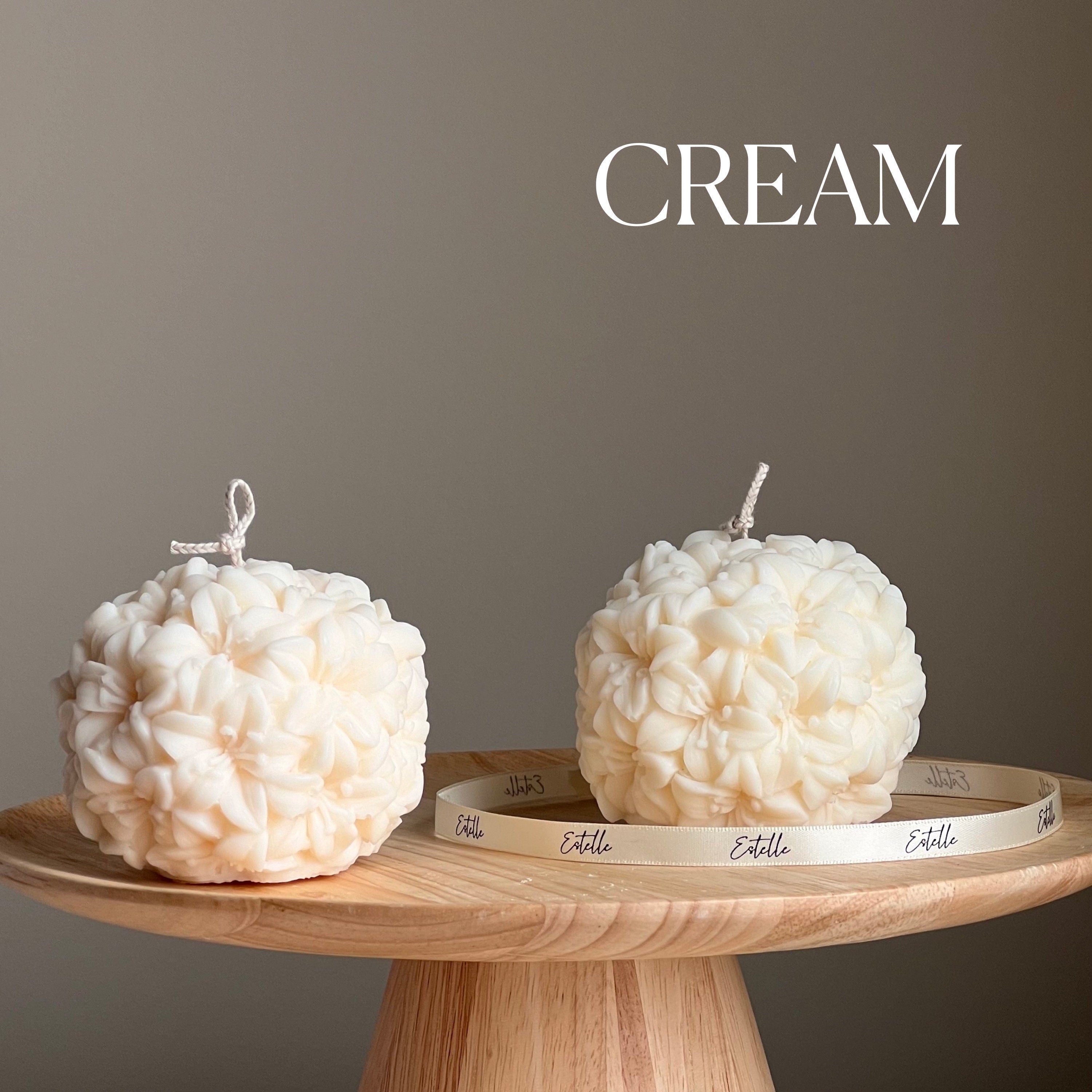 Lily Flower Ball Soy Candle | Handmade Decorative Candle-2
