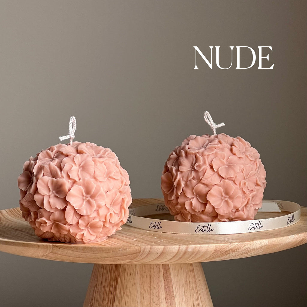 Hibiscus Flower Ball Candle | Decorative Soy Wax, Unscented-1