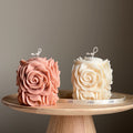Handmade Rose Flower Candle | Vegan Soy Pillar Candle-0