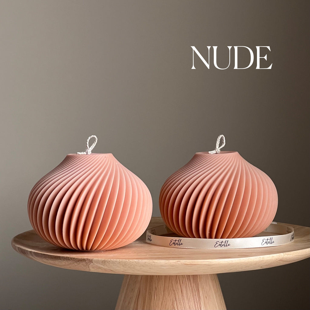 Handmade Spiral Soy Wax Candle: Minimalist Home Decor-1