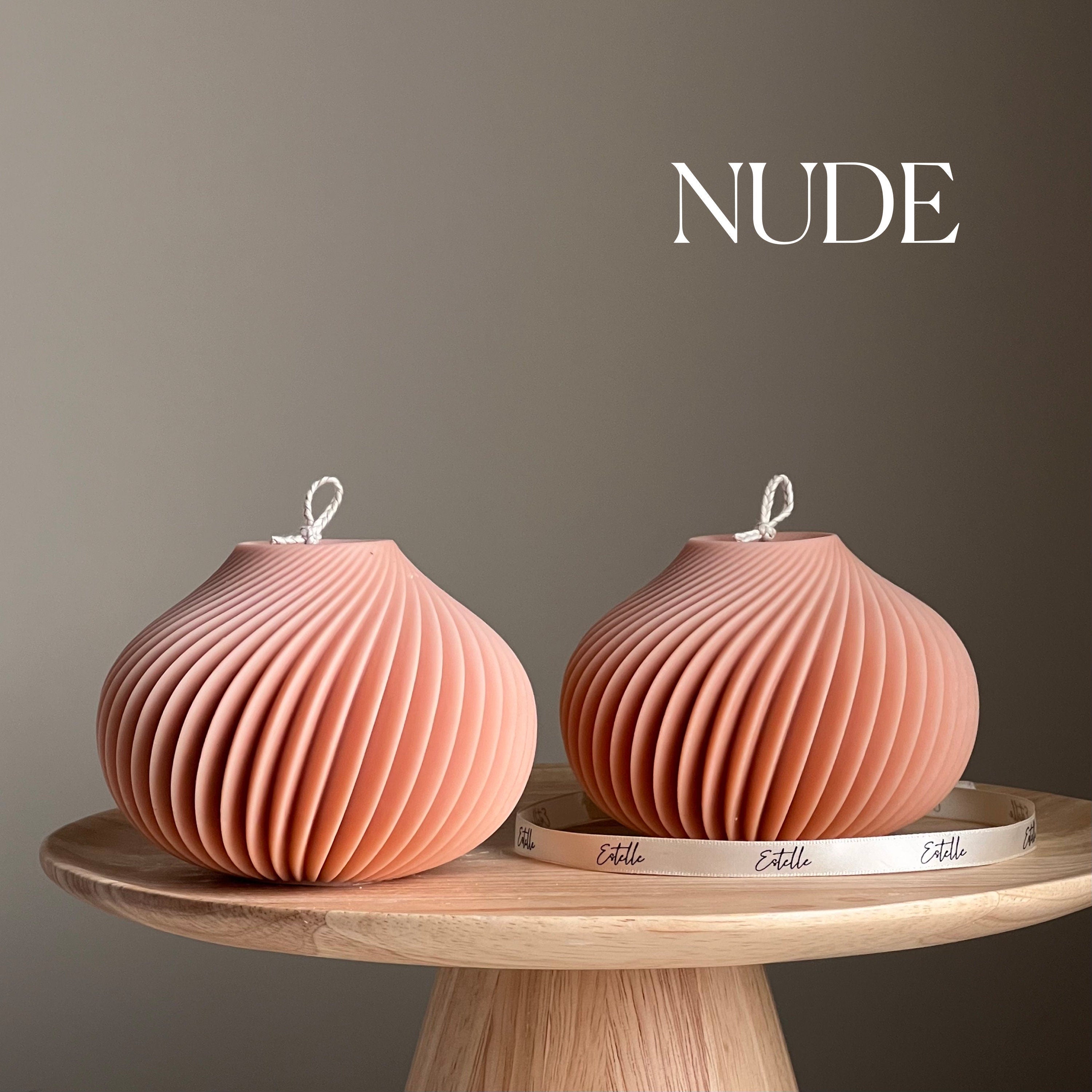 Handmade Spiral Soy Wax Candle: Minimalist Home Decor-1