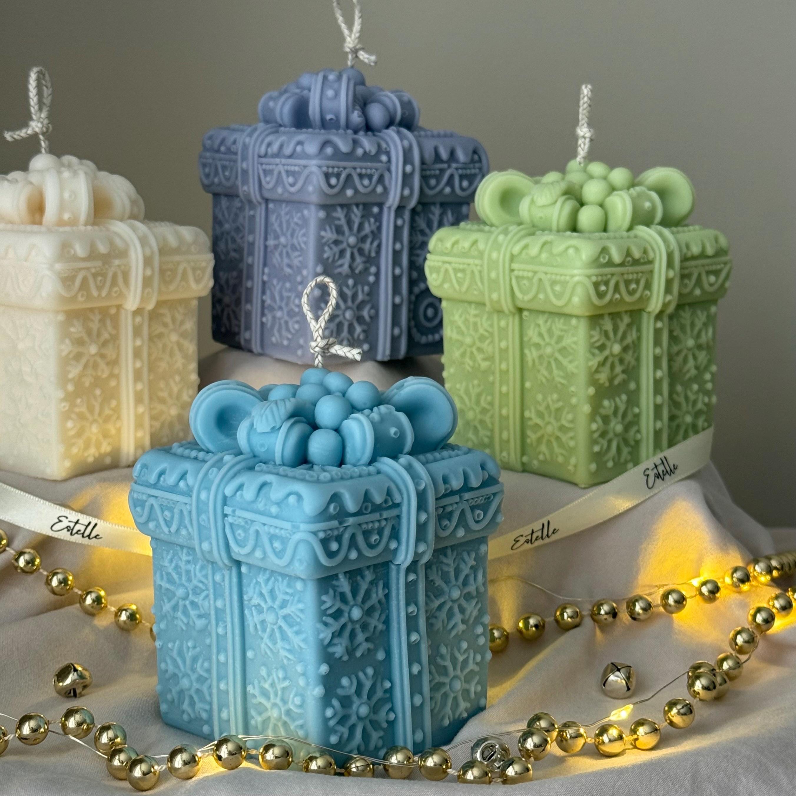 Hand Poured Soy Christmas Gift Box Candle | Festive Decor-1