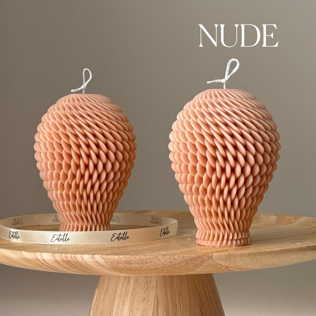 Geometric Soy Candle: Hand-Poured Sculptural Art-1
