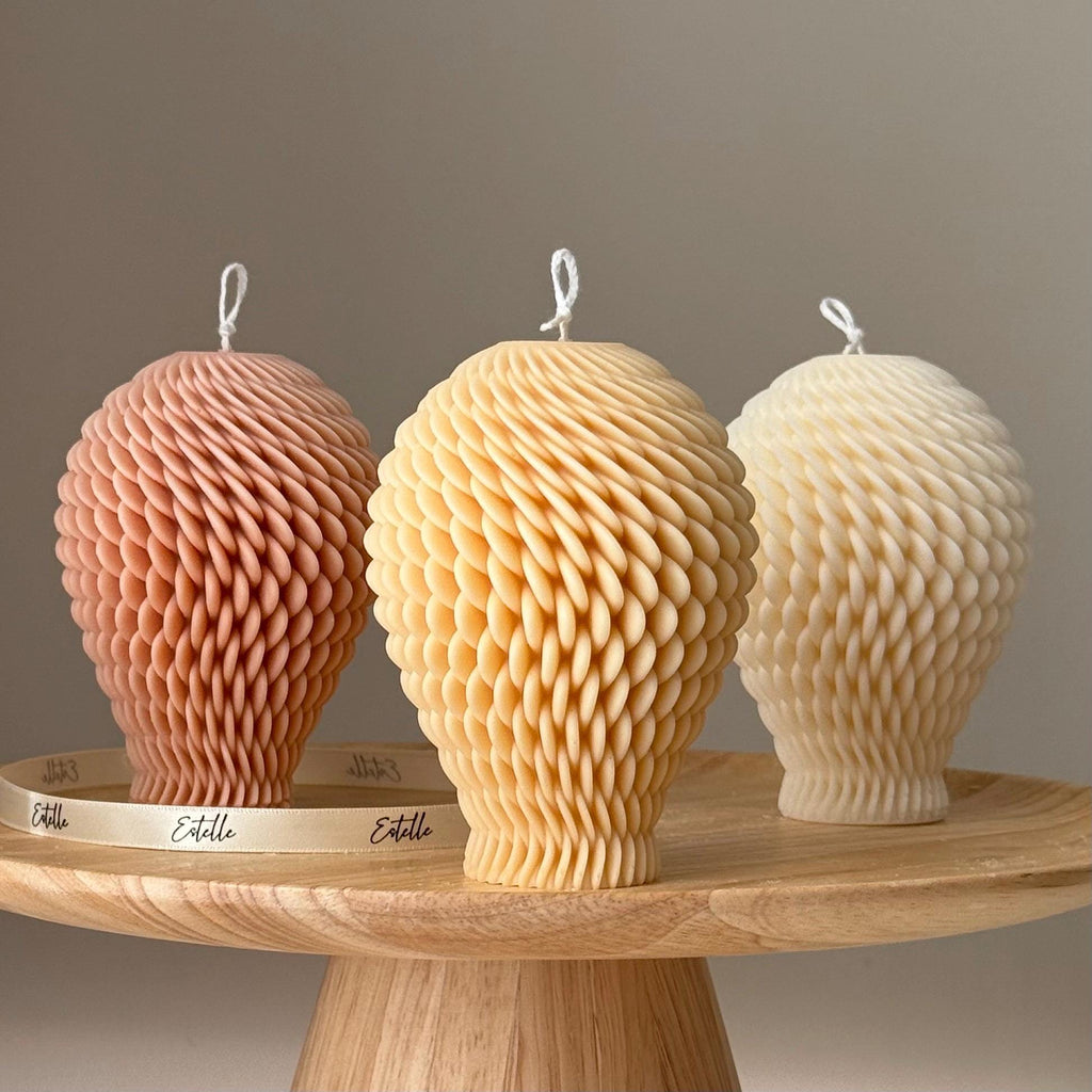 Geometric Soy Candle: Hand-Poured Sculptural Art-0