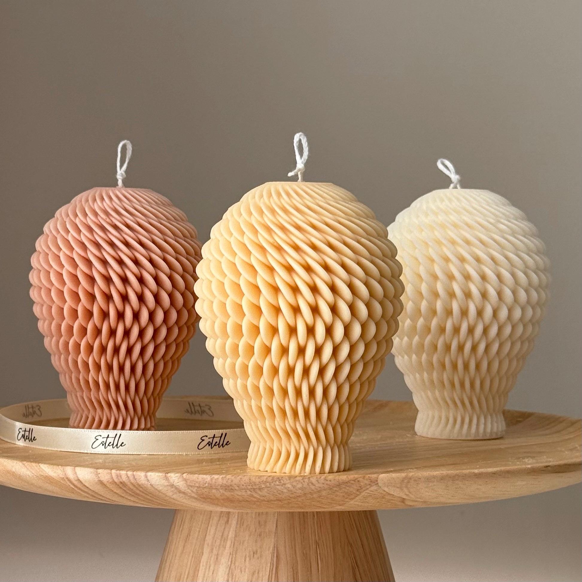 Geometric Soy Candle: Hand-Poured Sculptural Art-0