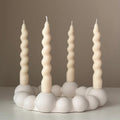 Bubbles Candlestick Holder: Jesmonite Taper Candle, Wedding Table Decor-0