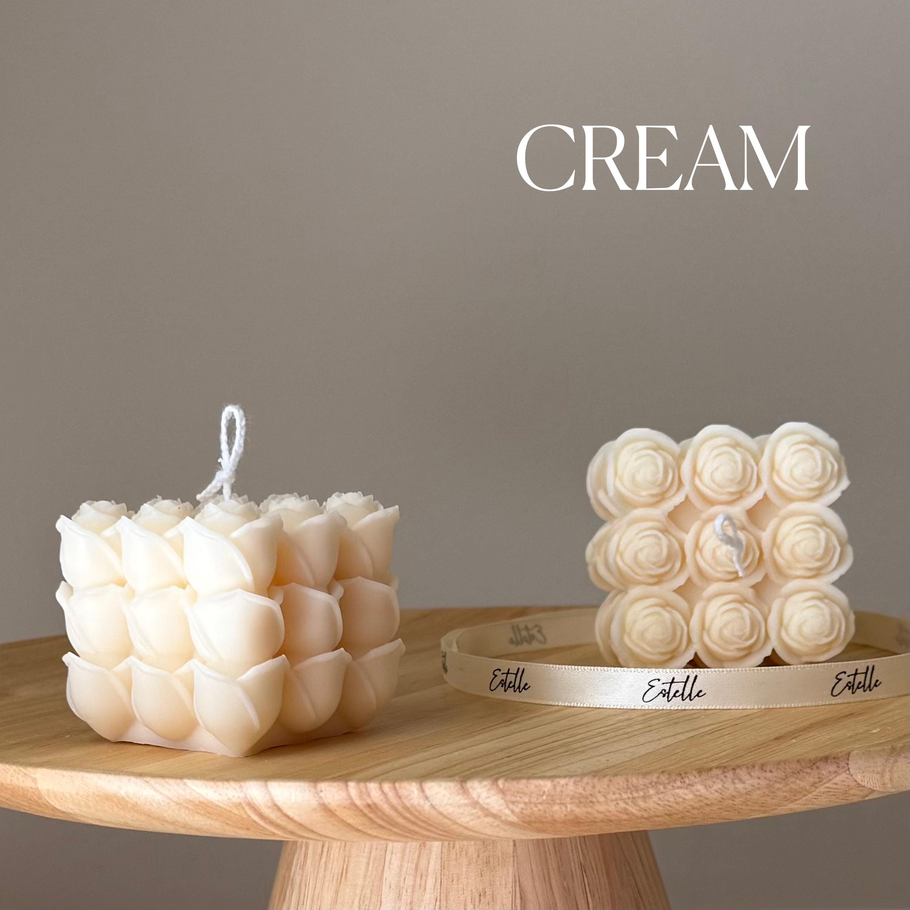 Handmade Rose Cube Candle | Soy Decor-2