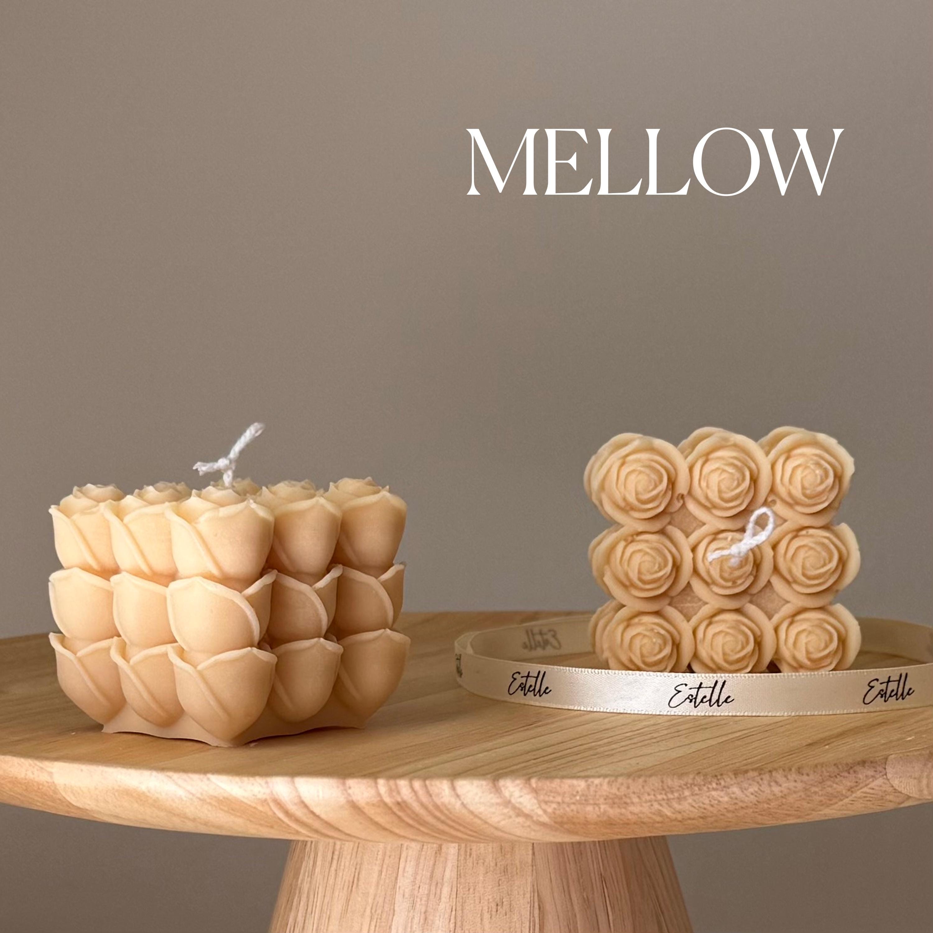 Handmade Rose Cube Candle | Soy Decor-3