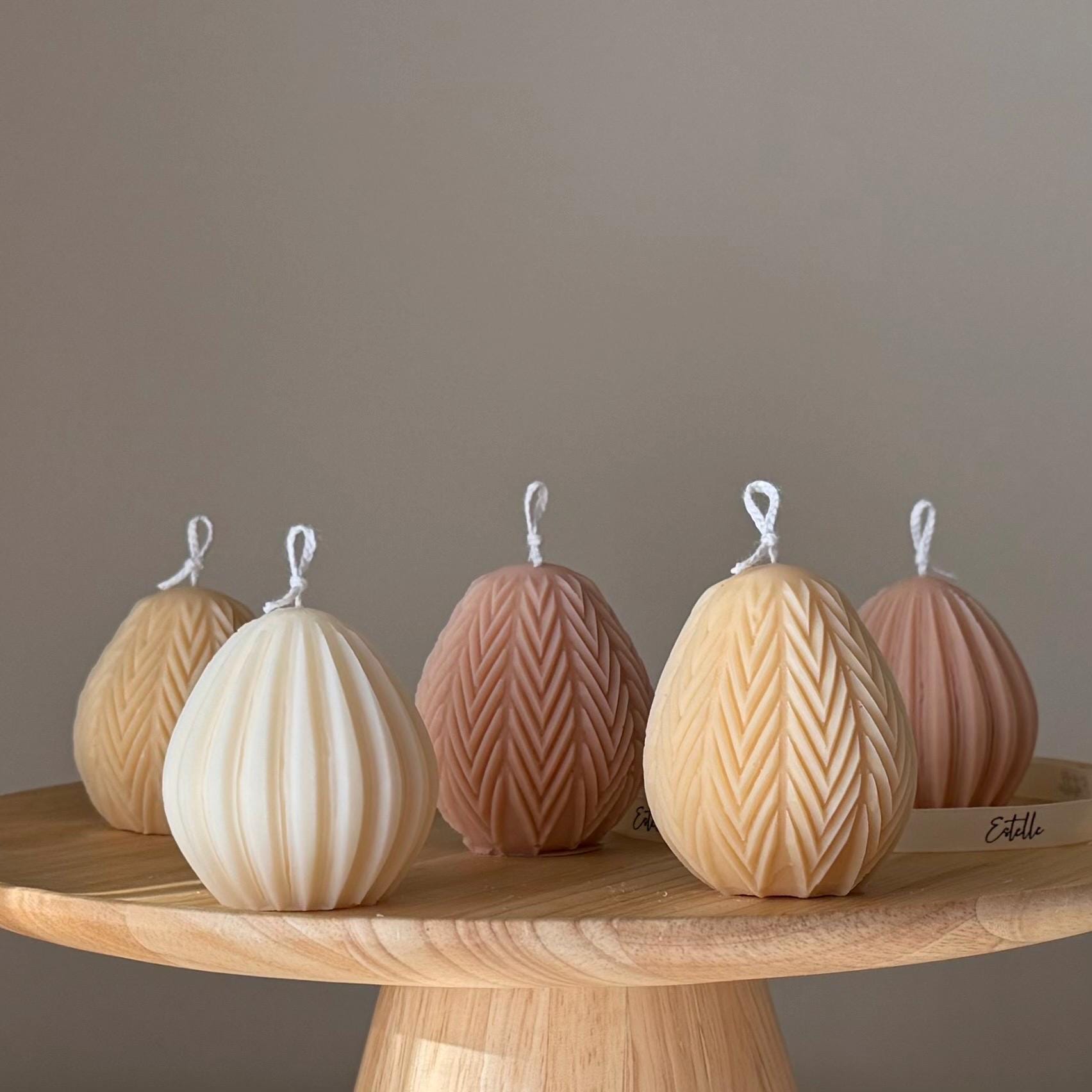 Easter Egg Soy Candle: Handmade Sculptural Home Decor-4