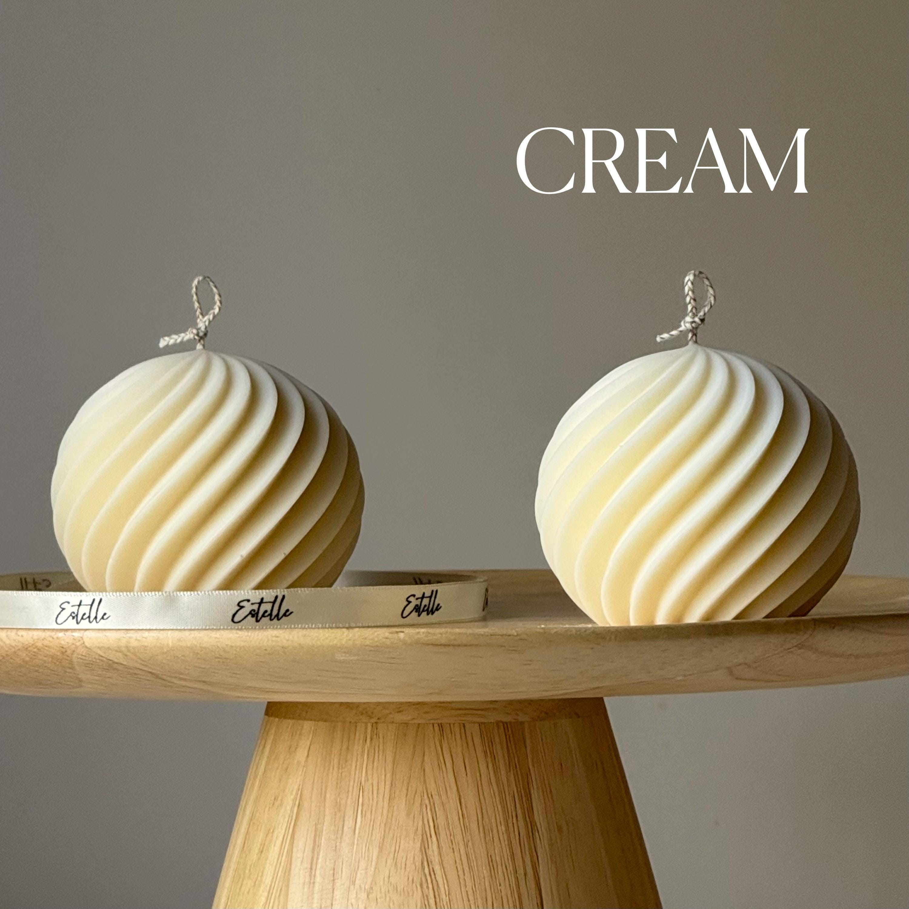 Ribbed Ball Candle| Trendy Handmade Decoration-1