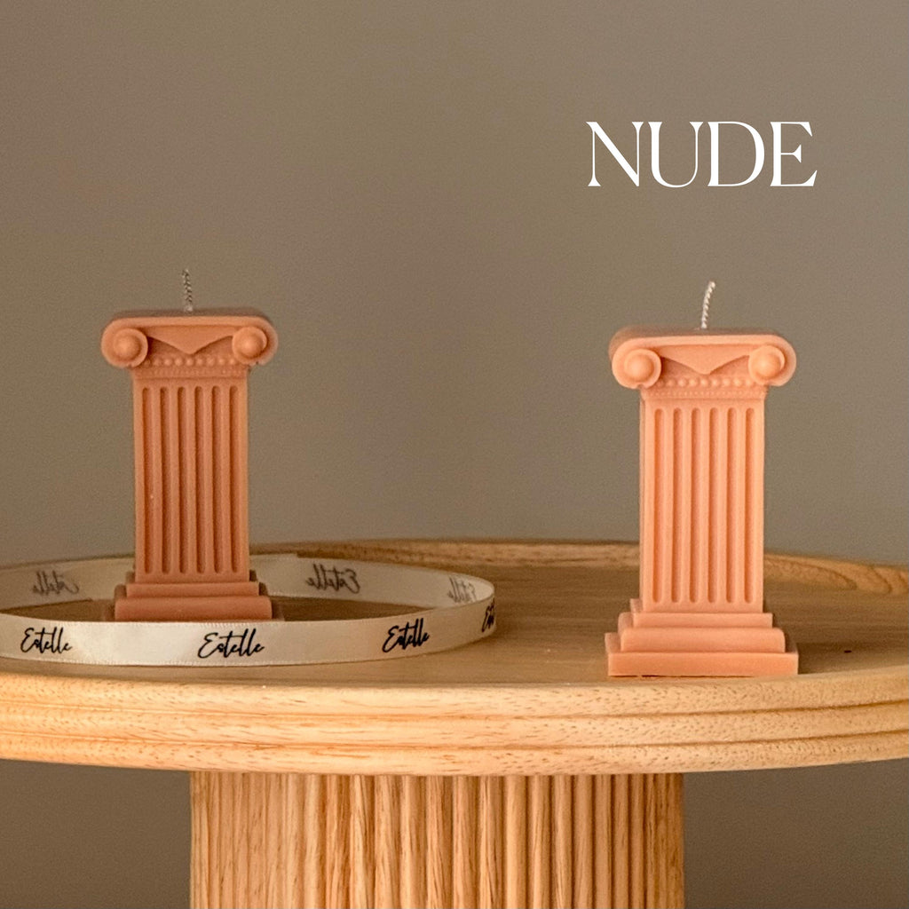 Tiny Column Soy Candle: Handmade Sculptural Home Decor-2
