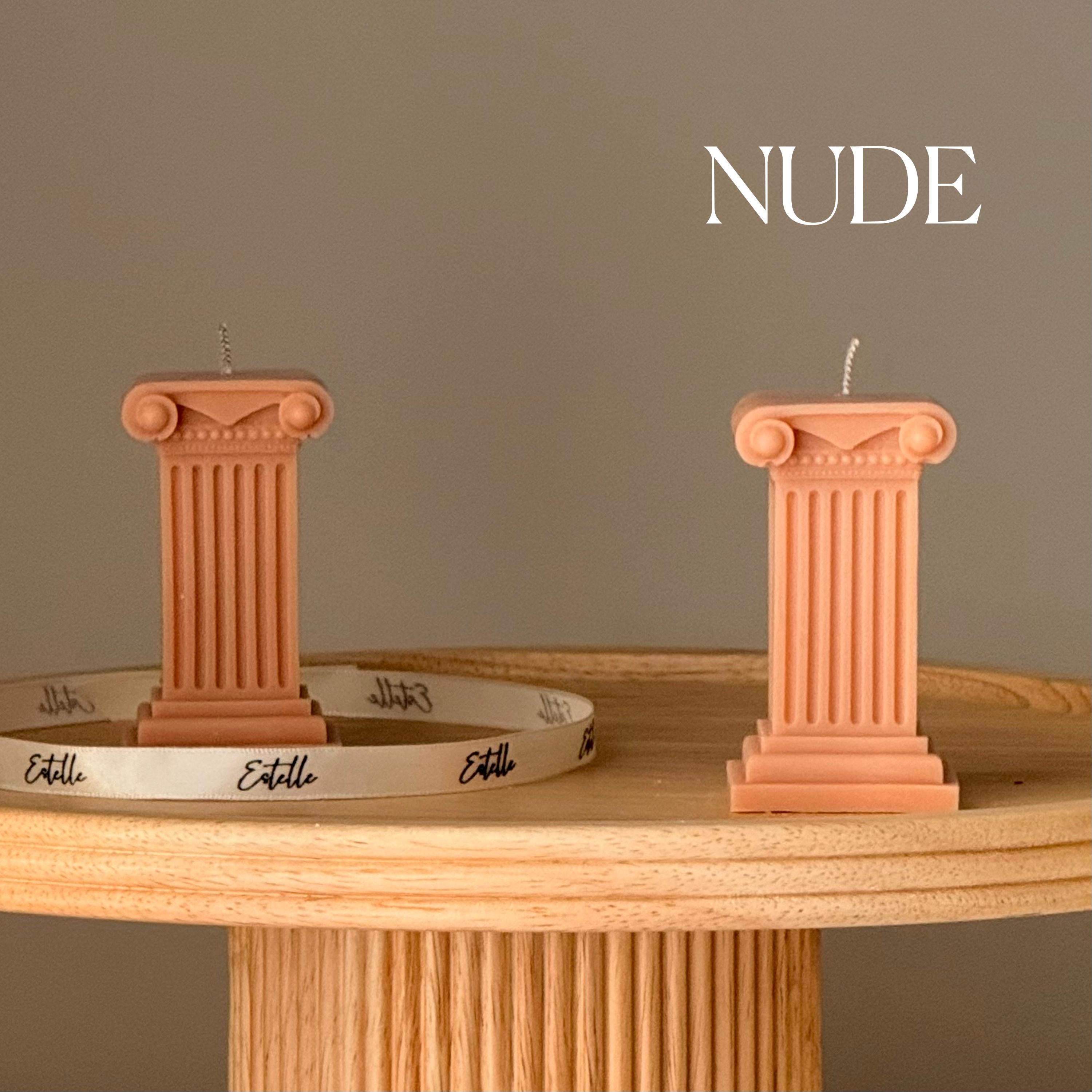 Tiny Column Soy Candle: Handmade Sculptural Home Decor-2