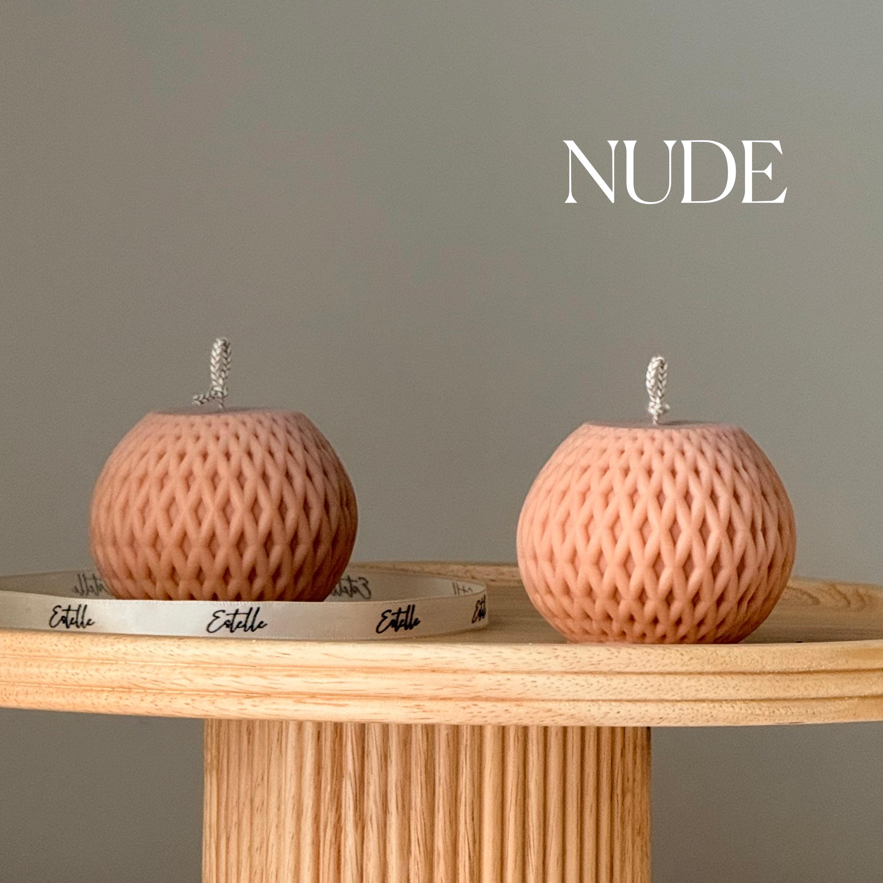 Woven Sphere Candle – Sculptural Textured Design-1