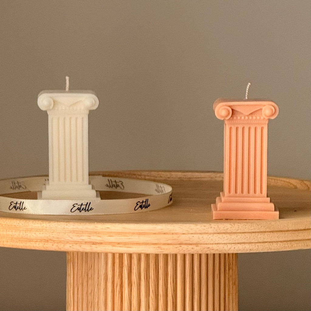 Tiny Column Soy Candle: Handmade Sculptural Home Decor-0