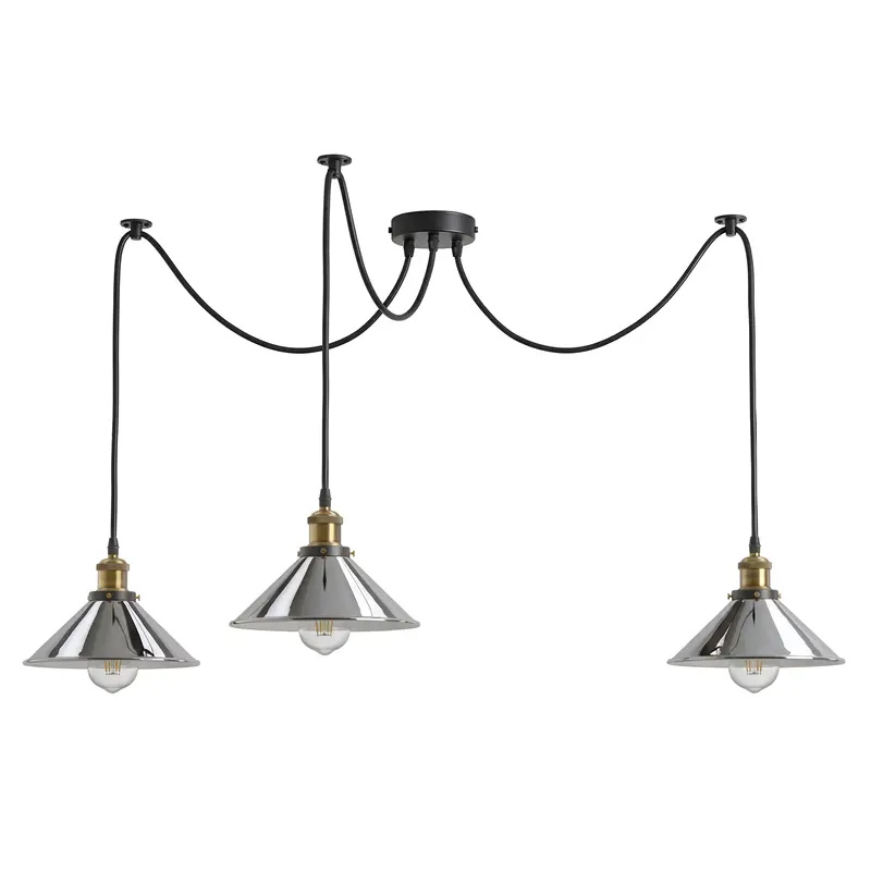 Spider Pendant Lamp 3 Way Hanging Brushed Copper Ceiling Lamp Lighting~4069